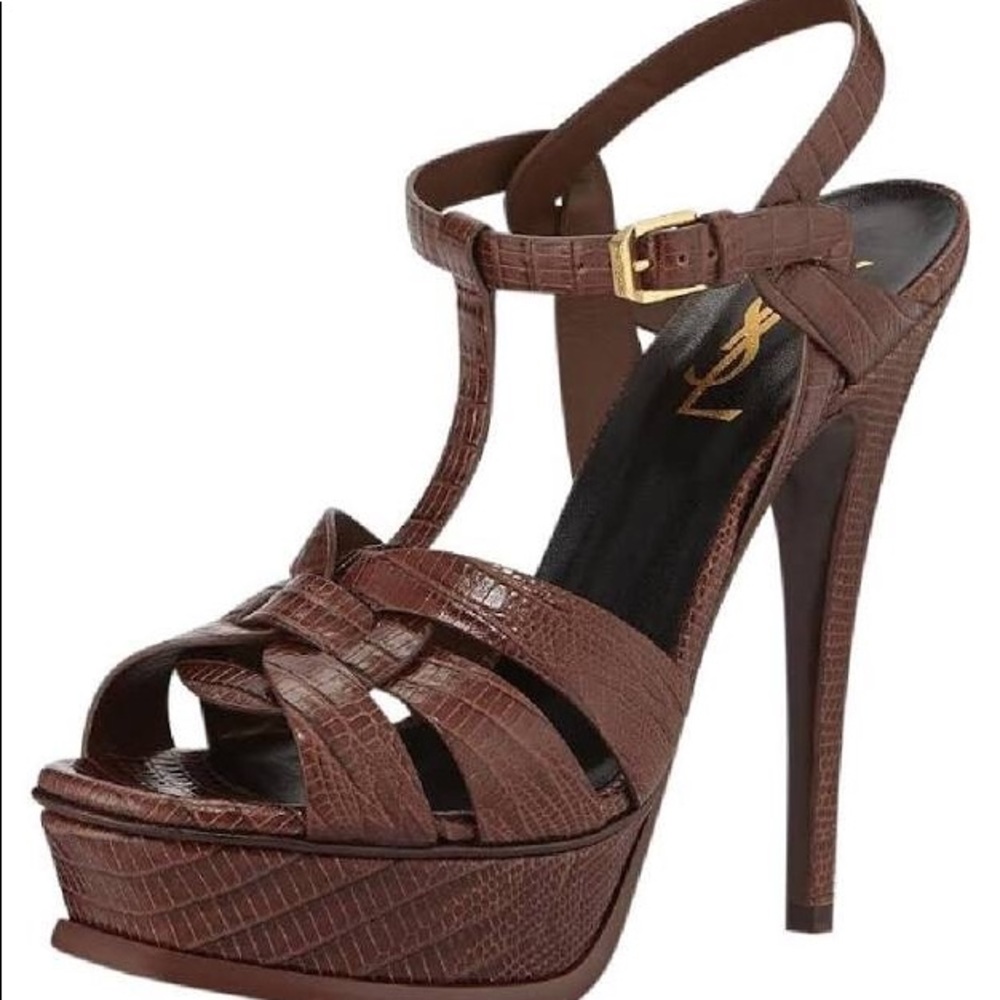 Saint Laurent Tribute YSL 105 Sandal Lizard 37.5 7